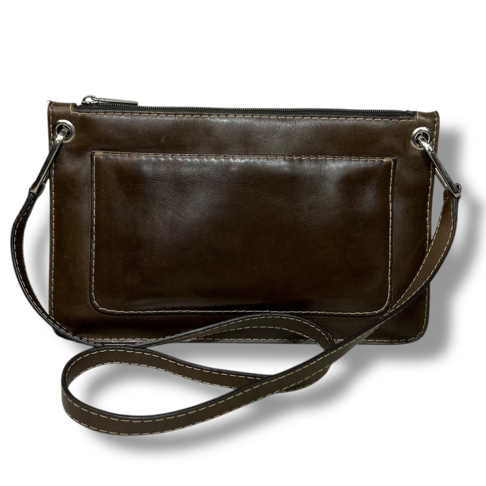 Stone Mountain Brown Leather Crossbody Shoulder Bag Vintage Minimalist Timeless